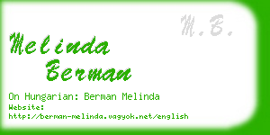 melinda berman business card
